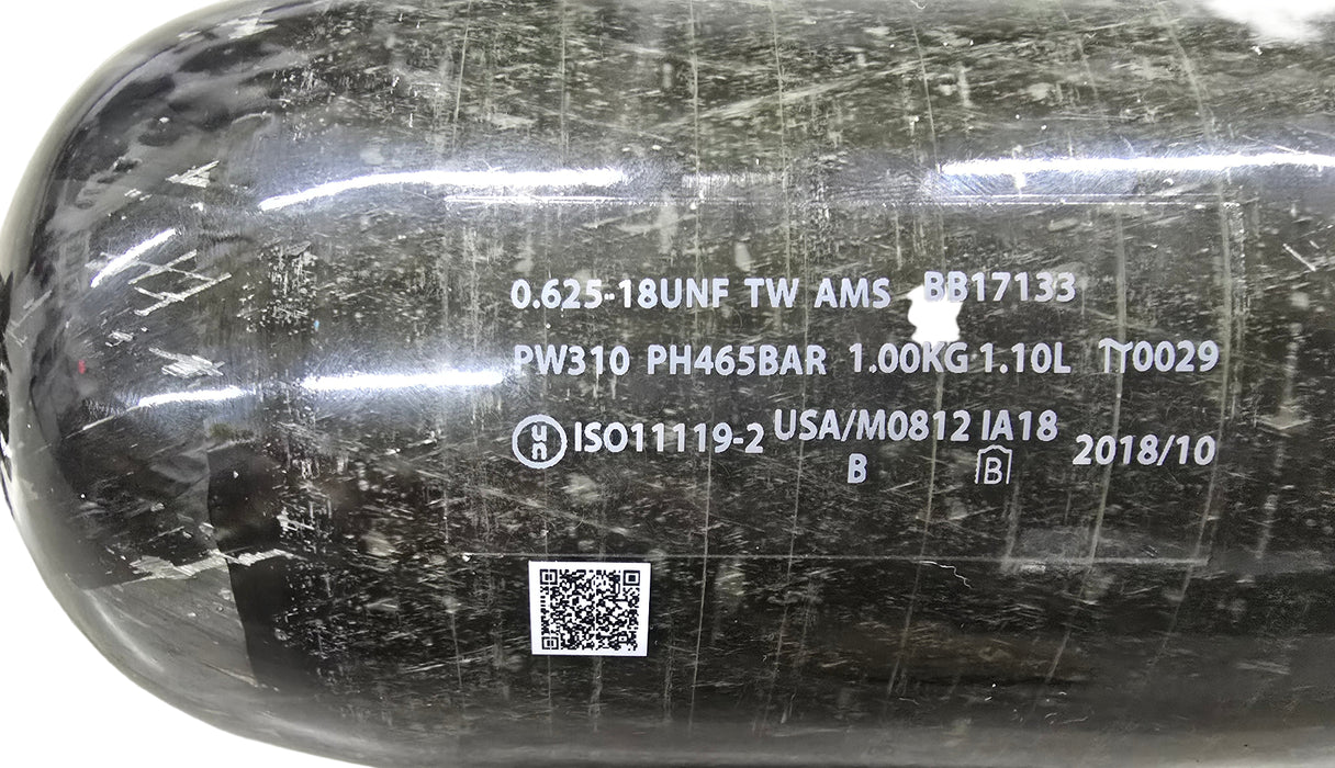 USED First Strike 68ci 4500psi Paintball HPA Tank - Grey OOD