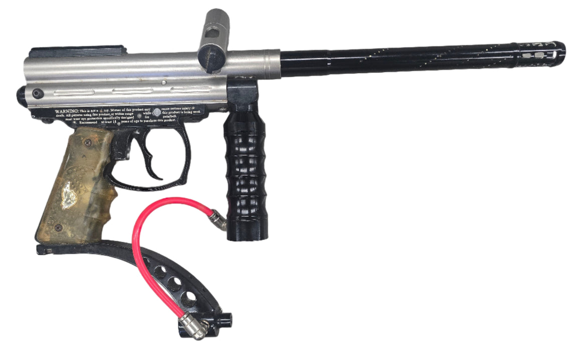 USED Spyder Shutter Paintball Marker Gun - Silver - NOT Working