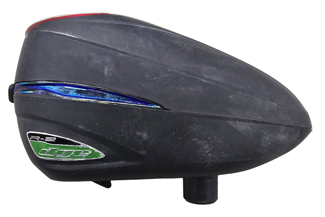 USED Dye Rotor R2 Paintball Hopper - Black w/HK Evo Speed Feed