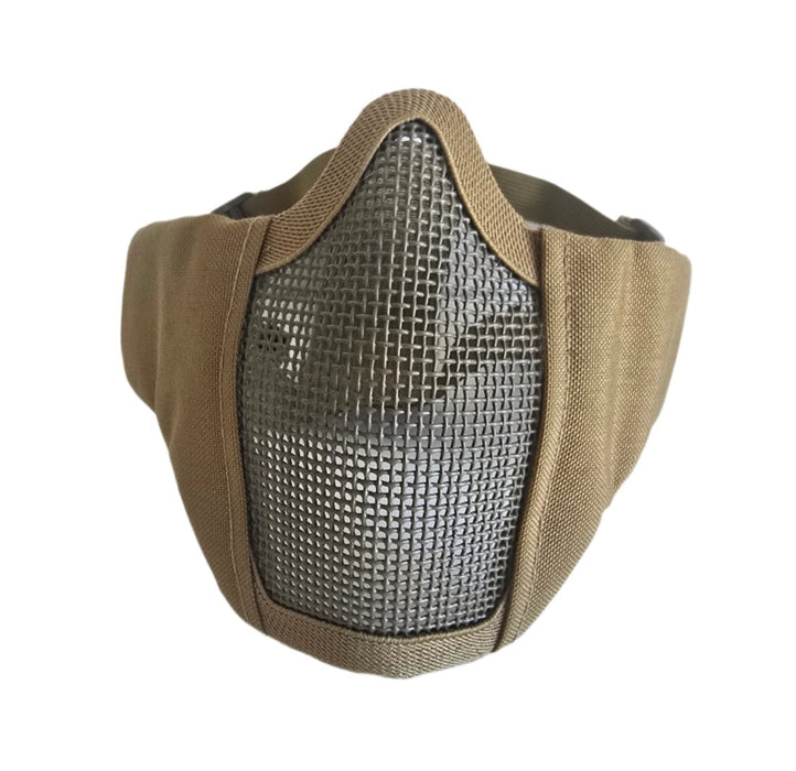 USED Airsoft Metal Mesh Mask - Tan