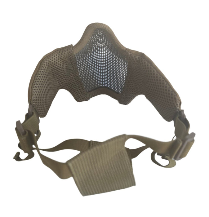 USED Airsoft Metal Mesh Mask - Tan