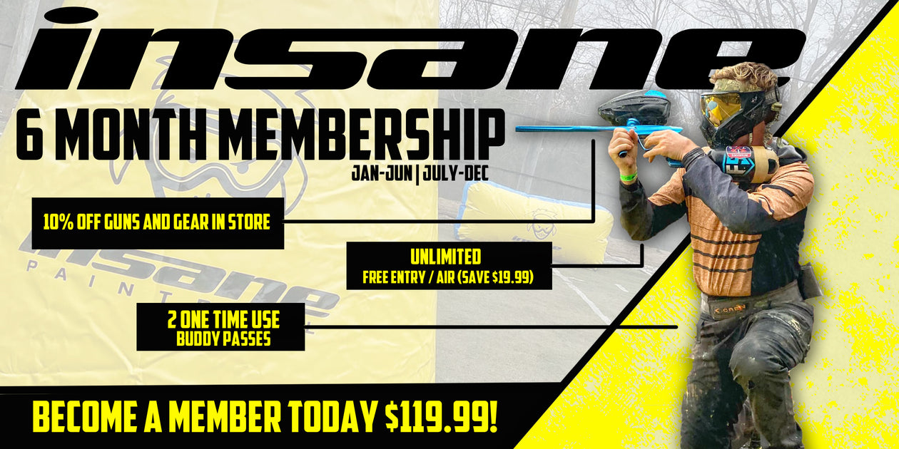 Insane Six Month Paintball Membership JanJun 2024 — Play Insane