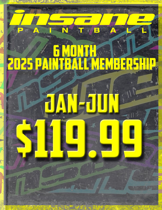 Insane Six Month Paintball Membership JAN-JUN 2025