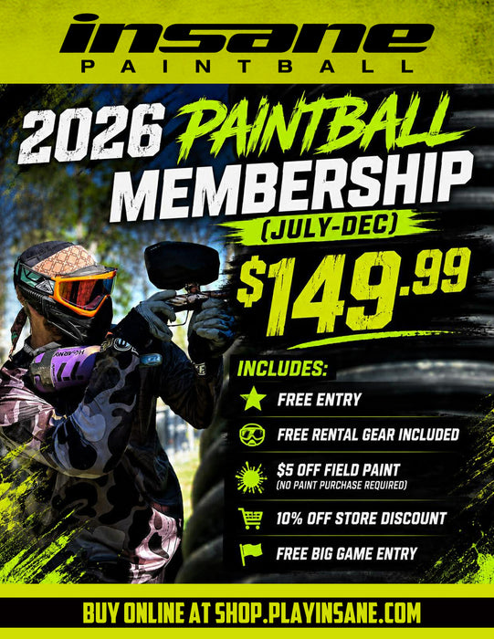 Insane Paintball Membership 2026 July-Dec