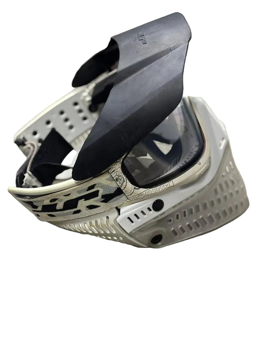 USED JT Proflex Paintball Goggle Mask - White Bandana / Clear Bottoms