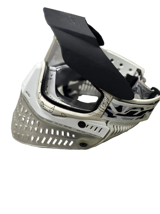 USED JT Proflex Paintball Goggle Mask - White Bandana / Clear Bottoms