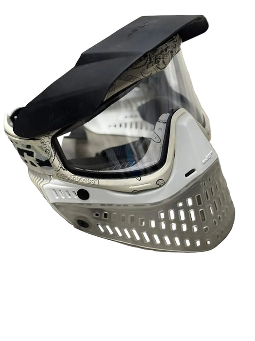 USED JT Proflex Paintball Goggle Mask - White Bandana / Clear Bottoms