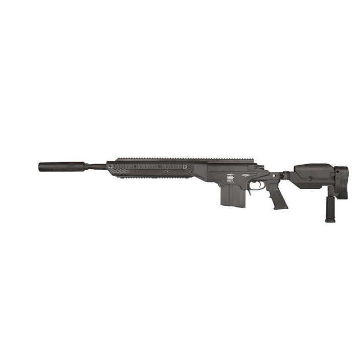 Lancer Tactical Bolt Action Airsoft Spring Sniper W/Folding Stock - Black - LT-710B