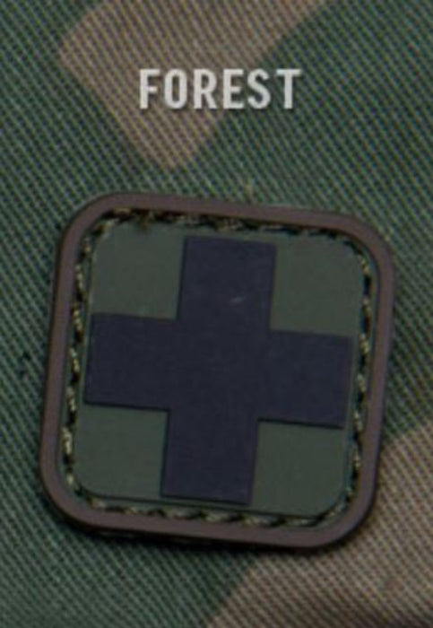 MSM Medic Square PVC Patch - Forest - Hook Back