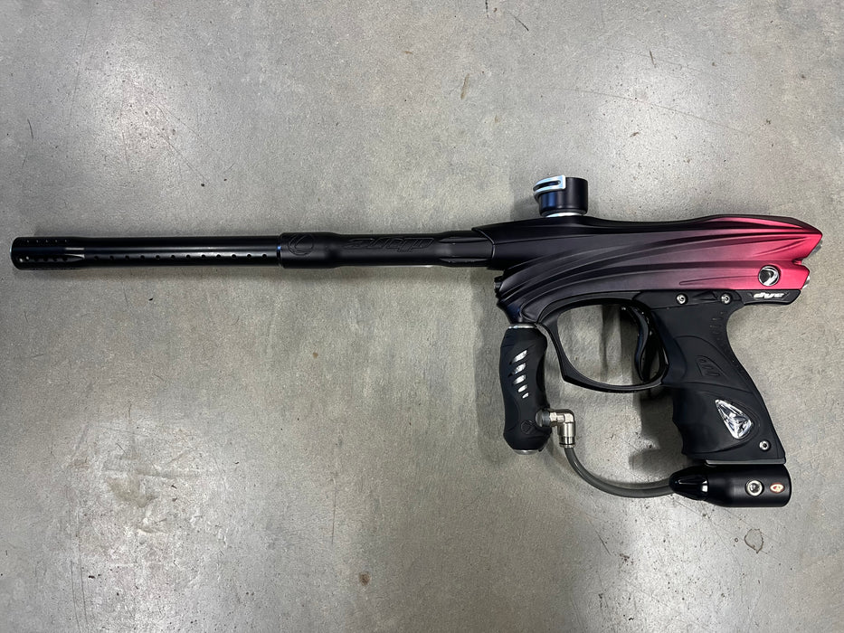USED Dye DM8 Paintball Gun - Black/Red Fade