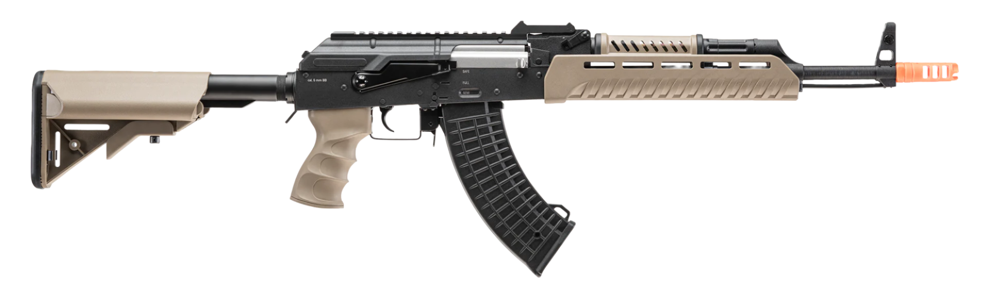 Elite Force AKX Airsoft AEG Rifle - Black/Tan - With Eyetrace