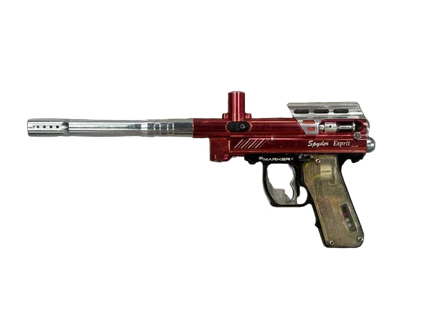 USED Spyder Esprit Electronic Paintball Marker - Red- For Parts /Not Working