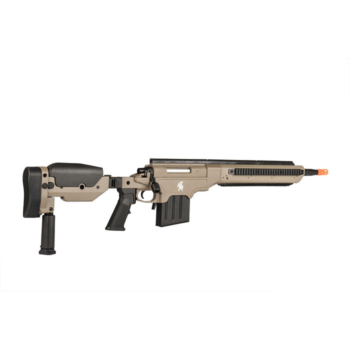 Lancer Tactical Bolt Action Airsoft Spring Sniper W/Folding Stock - Tan - LT-710T