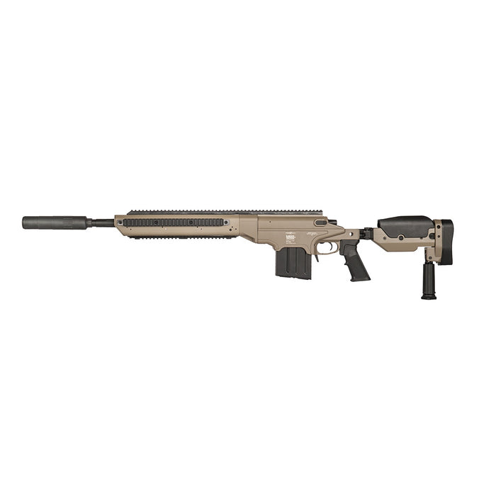 Lancer Tactical Bolt Action Airsoft Spring Sniper W/Folding Stock - Tan - LT-710T