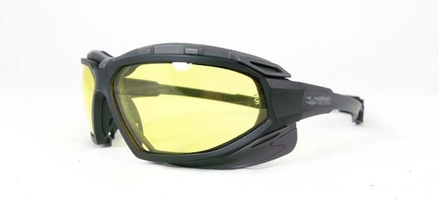 Valken Tactical Echo Airsoft Goggle Black with Yellow Lens Anti Fog Lens