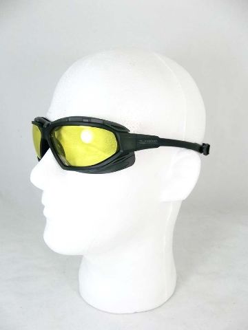 Valken Tactical Echo Airsoft Goggle Black with Yellow Lens Anti Fog Lens