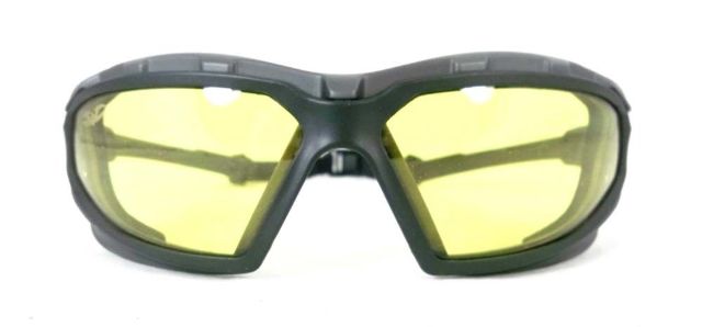 Valken Tactical Echo Airsoft Goggle Black with Yellow Lens Anti Fog Lens