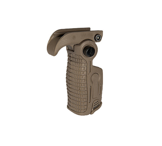 Lancer Tactical UK Arms 90 Degree RIS Folding Grip - Tan