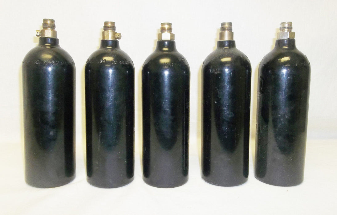 USED 20 Ounce CO2 Paintball Tanks - Lot of 5 - Out of Hydro