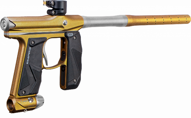 Empire Mini GS Paintball Gun w/ 2 Piece Barrel - Dust Gold / Silver