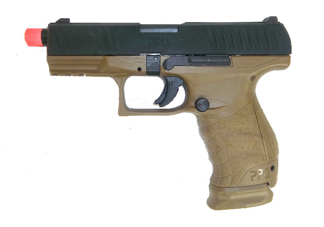 Umarex Walther PPQ Tac Gas Blow Back Airsoft Pistol by VFC - Black/Tan
