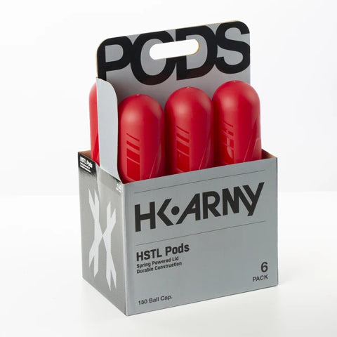 HK Army Paintball 150 Round HSTL Pods - 6 Pack - Red
