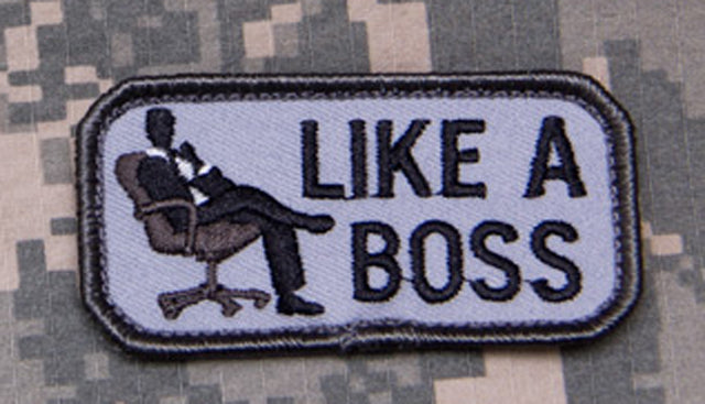 Mil-Spec Monkey Like A Boss Morale Patch SWAT Hook Back