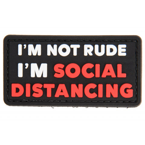 G-Force I'm Not Rude I'm Social Distancing Patch - Black