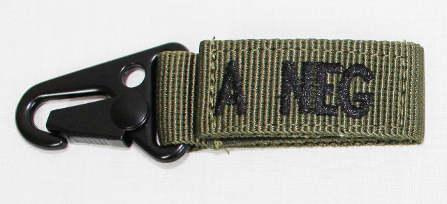 Condor A- Negative Blood Type Key Chain - Olive Drab - 239A-001