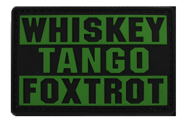 Condor Whiskey Tango Foxtrot Morale Patch - Green - Hook & Loop