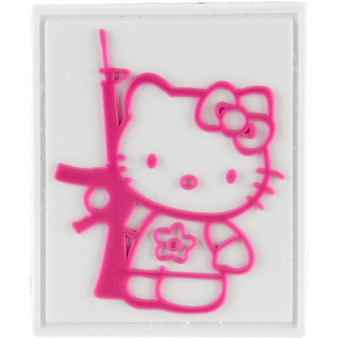 G-Force Kitty Morale Patch - White/Pink - Hook and Loop
