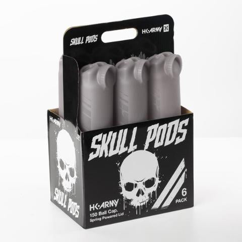 HK Army Paintball 150 Round Skull Pods - 6 Pack - Light Smoke