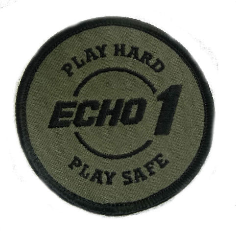 Echo 1 Airsoft Round Morale Patch Hook Back