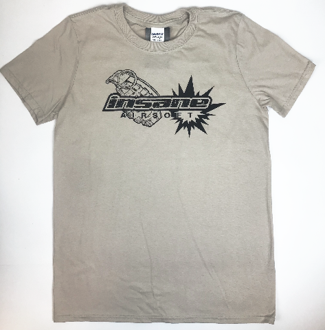 Insane Airsoft Grenade Logo T-Shirt - Small - Sand