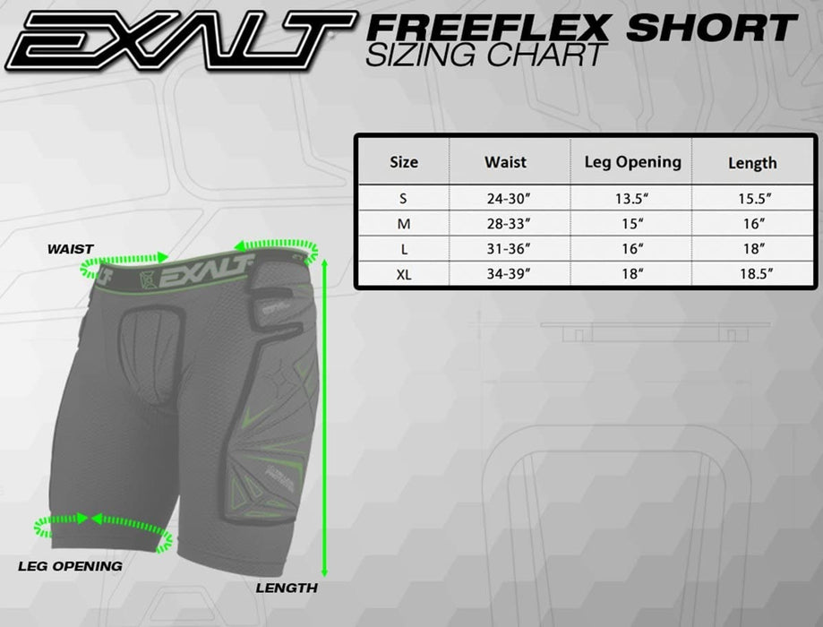 Exalt Paintball Freeflex Padded Slide Shorts